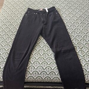 Madewell black 90s straight jeans